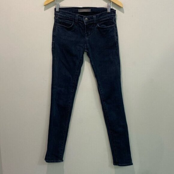 J Brand Jeans BRU 7 Low waisted dark blue Jeans Size 24 - Picture 2 of 14